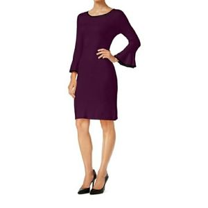 Calvin Klein Two-Tone Bell Sleeve Sweater Dress